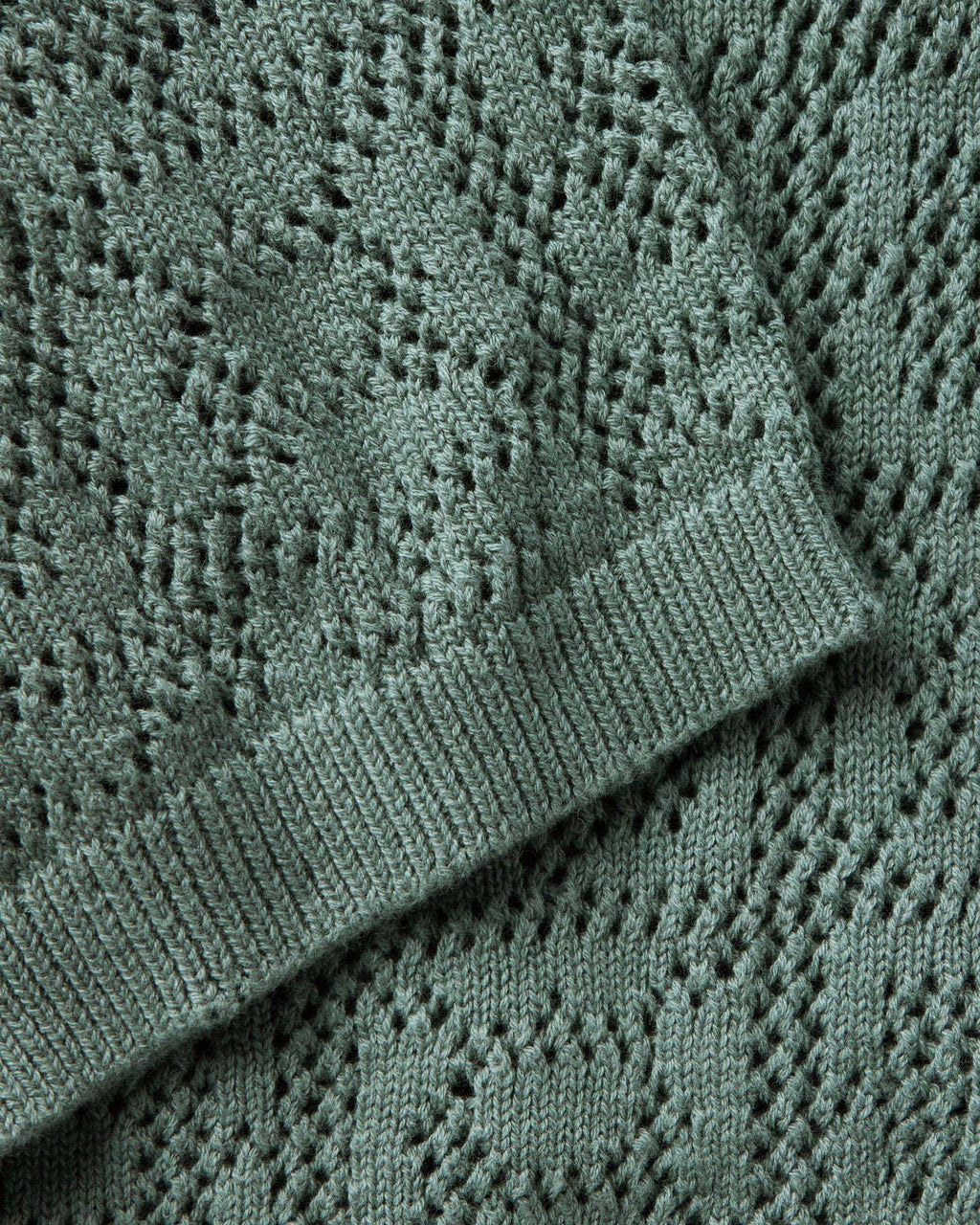 The Monterey Sweater Polo in Deep Sea Geo Crochet