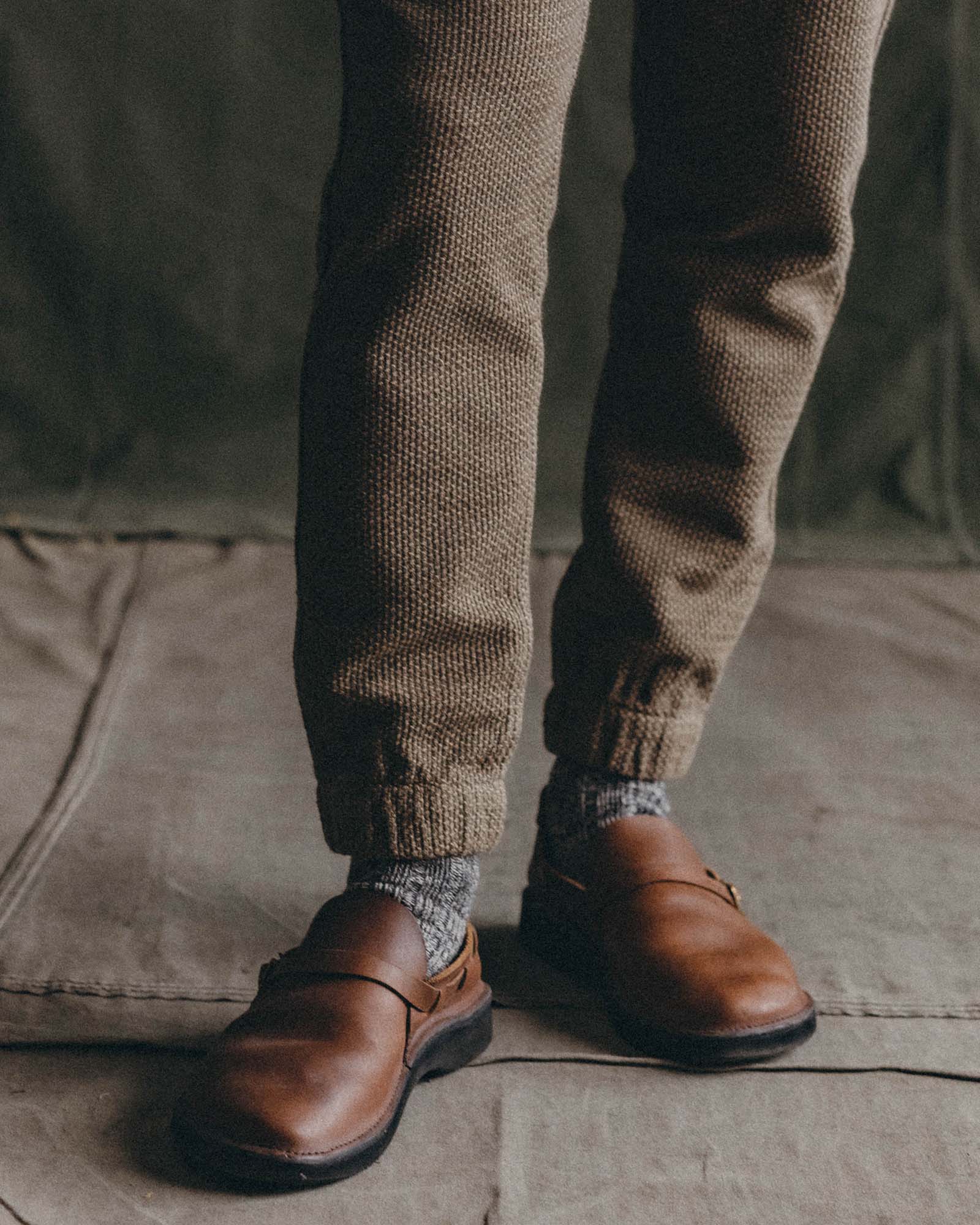 The Apres Pant in Cypress Sashiko